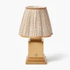 Mrs. Alice Rechargeable Lamp with Putty Lotus Shade (18cm)< Rechargeable Table Lamps