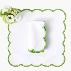 Mrs. Alice Rectangular Bettina White Napkins (Set of 4)< Napkins | Mrs. Alice Monogram