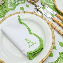 Mrs. Alice Rectangular Bettina White Napkins (Set of 4)< Napkins | Mrs. Alice Monogram