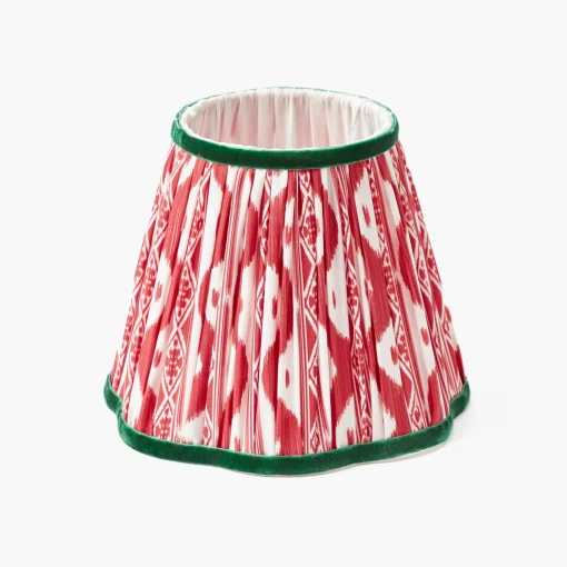 Mrs. Alice Red & Green Ikat Lampshade (18cm)< Lampshades