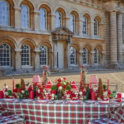 Mrs. Alice Red Bow Laurel Placemats & Napkins (Set of 4)< Table Linen Sets