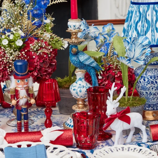 Mrs. Alice Red Scalloped Wine Glasses (Set of 6)< Glasses