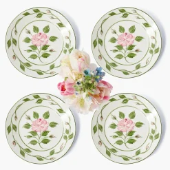 Mrs. Alice Rose Bud Starter Plates (Set of 4)< Starter Plates | Crockery Sets
