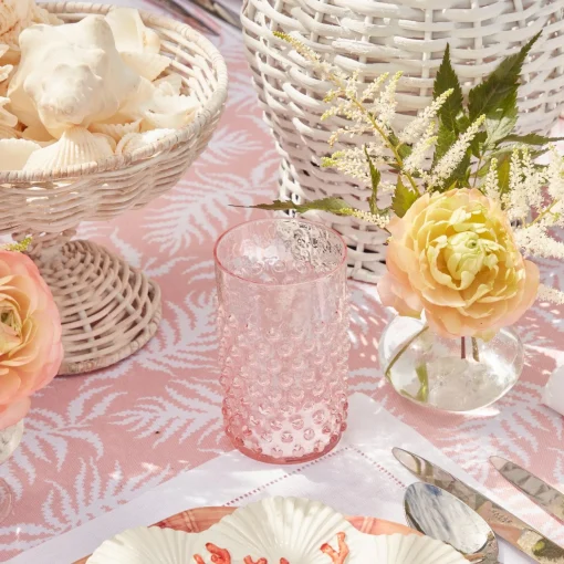 Mrs. Alice Rose Pink Hobnail Glasses (Set of 6)< Summer Glassware | Glasses