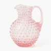 Mrs. Alice Rose Pink Hobnail Jug< Summer Glassware | Jugs