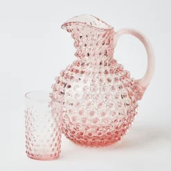 Mrs. Alice Rose Pink Hobnail Jug< Summer Glassware | Jugs
