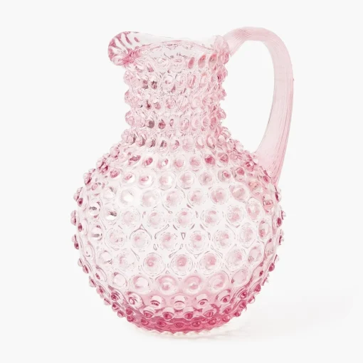 Mrs. Alice Rose Pink Hobnail Jug< Summer Glassware | Jugs
