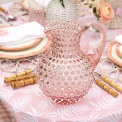 Mrs. Alice Rose Pink Hobnail Jug< Summer Glassware | Jugs