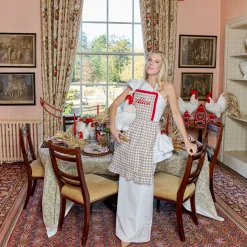 Mrs. Alice Rossina Putty Gingham & Red Apron< Mrs. Alice Monogram | Monogrammable Gifts