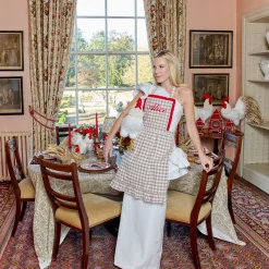 Mrs. Alice Rossina Putty Gingham & Red Apron< Mrs. Alice Monogram | Monogrammable Gifts
