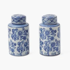 Mrs. Alice Round Chinoiserie Ginger Jars (Pair)< Spring Decorations | For The Homemaker