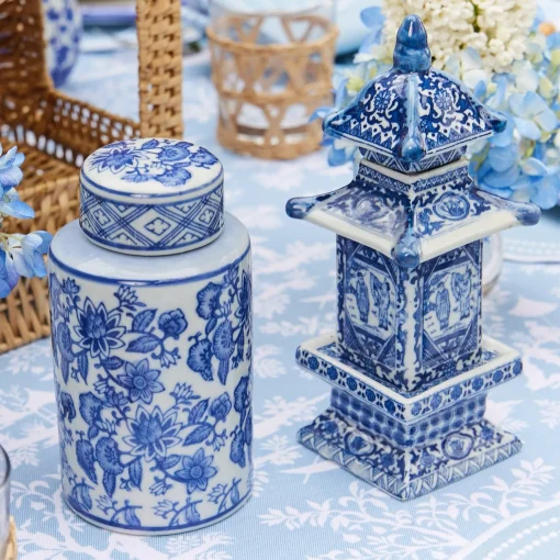 Mrs. Alice Round Chinoiserie Ginger Jars (Pair)< Spring Decorations | For The Homemaker