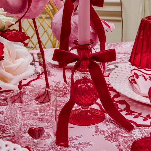 Mrs. Alice Ruby Red Velvet Bow (Set of 4) - 20cm< Napkin Rings & Bows