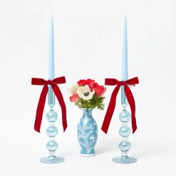 Mrs. Alice Ruby Red Velvet Bow (Set of 4) - 20cm< Napkin Rings & Bows