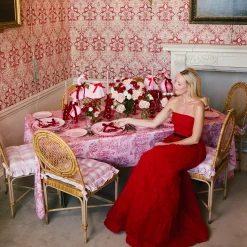 Mrs. Alice Ruby Red Velvet Bow (Set of 4) - 20cm< Napkin Rings & Bows