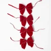 Mrs. Alice Ruby Red Velvet Napkin Bows (Set of 4)< Napkin Rings & Bows
