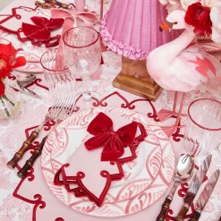 Mrs. Alice Ruby Red Velvet Napkin Bows (Set of 4)< Napkin Rings & Bows