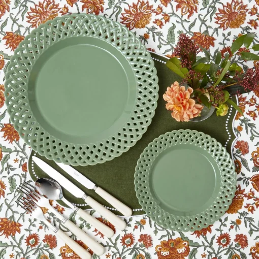 Mrs. Alice Sage Basketweave Dinner & Starter Plates (Set of 8)< Crockery Sets