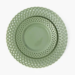 Mrs. Alice Sage Basketweave Dinner & Starter Plates (Set of 8)< Crockery Sets