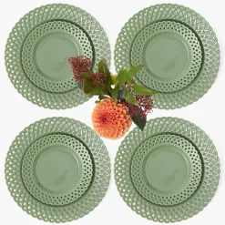 Mrs. Alice Sage Basketweave Dinner & Starter Plates (Set of 8)< Crockery Sets