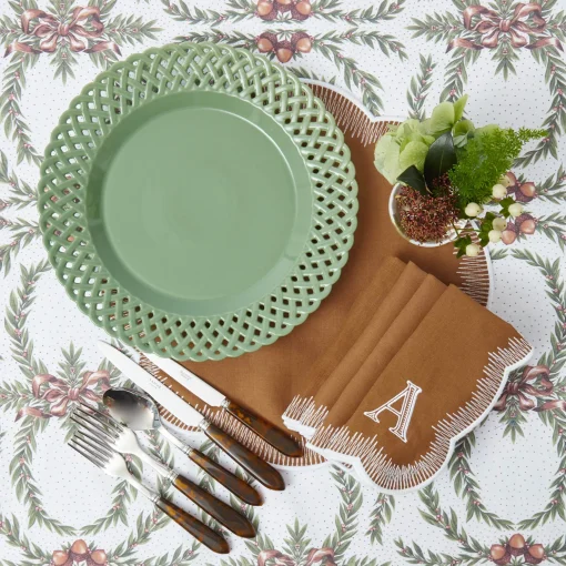 Mrs. Alice Sage Basketweave Dinner Plates (Set of 4)< Dinner Plates | Crockery Sets