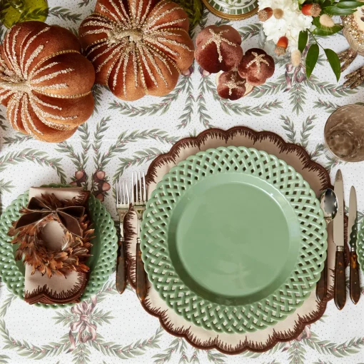 Mrs. Alice Sage Basketweave Dinner Plates (Set of 4)< Dinner Plates | Crockery Sets