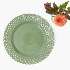 Mrs. Alice Sage Basketweave Dinner Plates (Set of 4)< Dinner Plates | Crockery Sets