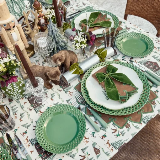 Mrs. Alice Sage Basketweave Dinner Plates (Set of 4)< Dinner Plates | Crockery Sets