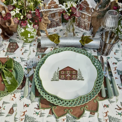 Mrs. Alice Sage Basketweave Dinner Plates (Set of 4)< Dinner Plates | Crockery Sets
