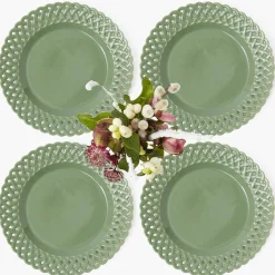 Mrs. Alice Sage Basketweave Starter Plates (Set of 4)< Starter Plates | Crockery Sets