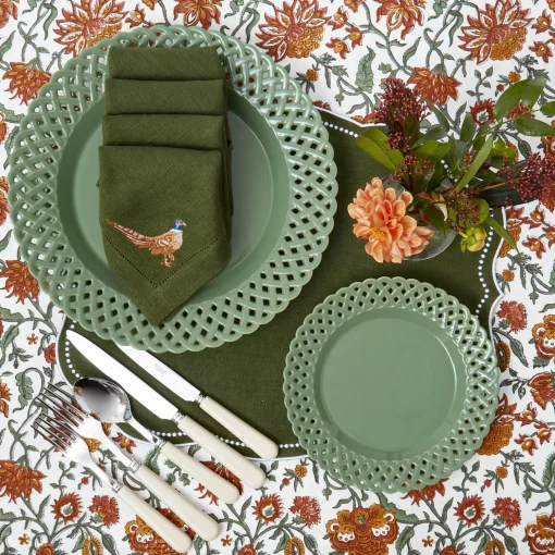 Mrs. Alice Sage Basketweave Starter Plates (Set of 4)< Starter Plates | Crockery Sets