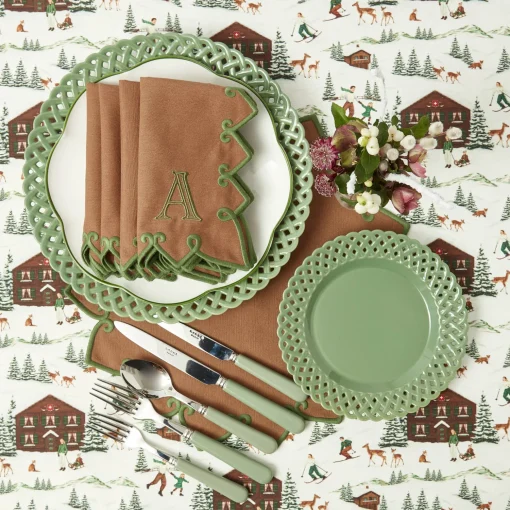 Mrs. Alice Sage Basketweave Starter Plates (Set of 4)< Starter Plates | Crockery Sets