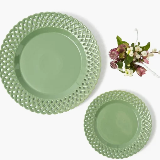 Mrs. Alice Sage Basketweave Starter Plates (Set of 4)< Starter Plates | Crockery Sets