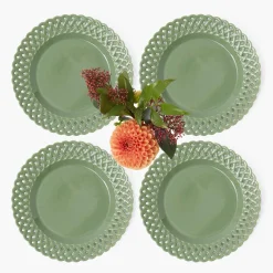 Mrs. Alice Sage Basketweave Starter Plates (Set of 4)< Starter Plates | Crockery Sets