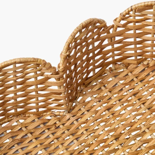 Mrs. Alice Scalloped Heart Rattan Tray< Trays | Trays