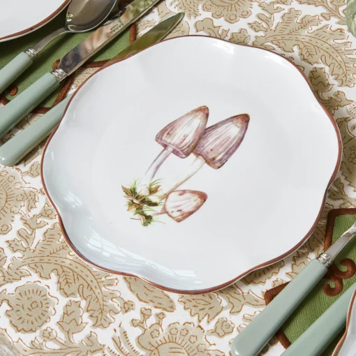 Mrs. Alice Scalloped Mushroom Dinner & Starter Plates (Set of 8)< Crockery Sets