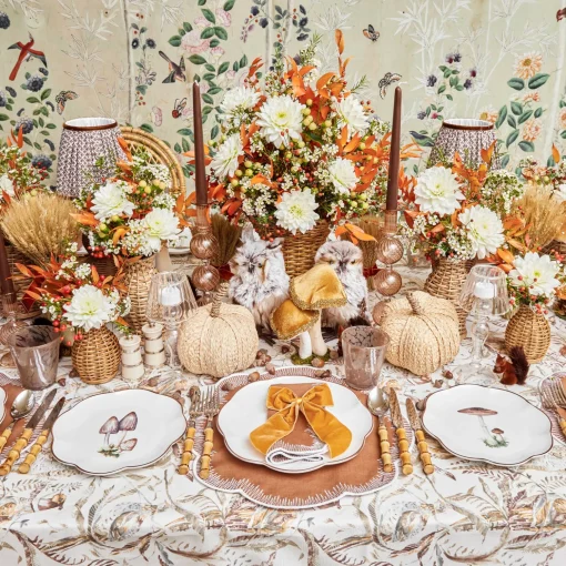 Mrs. Alice Scalloped Mushroom Dinner & Starter Plates (Set of 8)< Crockery Sets