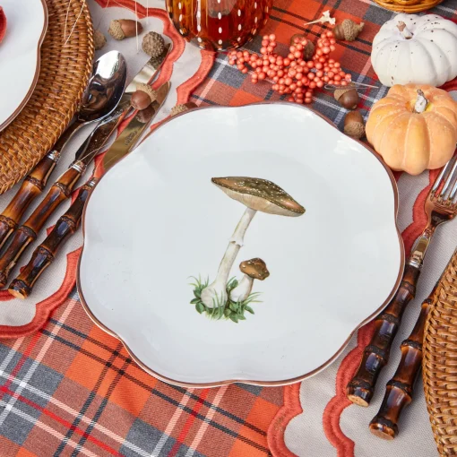 Mrs. Alice Scalloped Mushroom Dinner & Starter Plates (Set of 8)< Crockery Sets