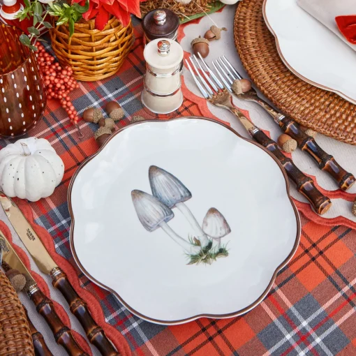 Mrs. Alice Scalloped Mushroom Dinner & Starter Plates (Set of 8)< Crockery Sets