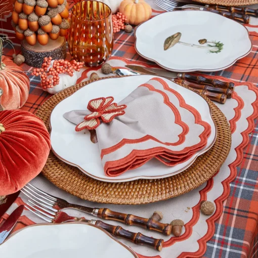 Mrs. Alice Scalloped Mushroom Dinner & Starter Plates (Set of 8)< Crockery Sets