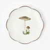 Mrs. Alice Scalloped Mushroom Starter Plate (Brown)< Starter Plates