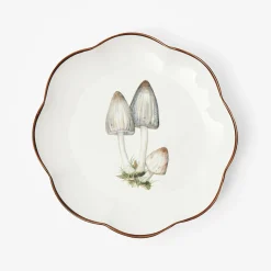 Mrs. Alice Scalloped Mushroom Starter Plate (Grey)< Starter Plates