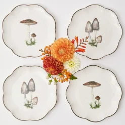Mrs. Alice Scalloped Mushroom Starter Plate (Grey)< Starter Plates