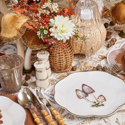 Mrs. Alice Scalloped Mushroom Starter Plates (Set of 4)< Starter Plates | Crockery Sets