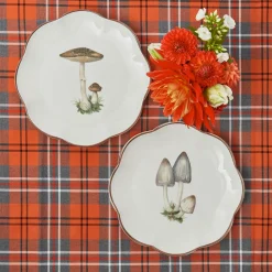 Mrs. Alice Scalloped Mushroom Starter Plates (Set of 4)< Starter Plates | Crockery Sets