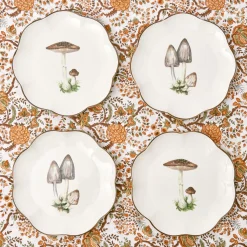 Mrs. Alice Scalloped Mushroom Starter Plates (Set of 4)< Starter Plates | Crockery Sets