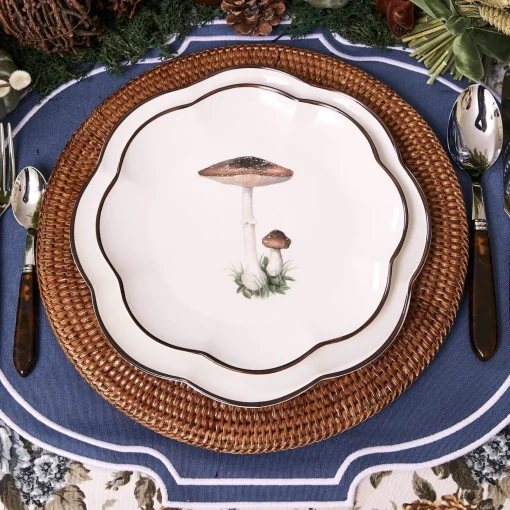 Mrs. Alice Scalloped Mushroom Starter Plates (Set of 4)< Starter Plates | Crockery Sets