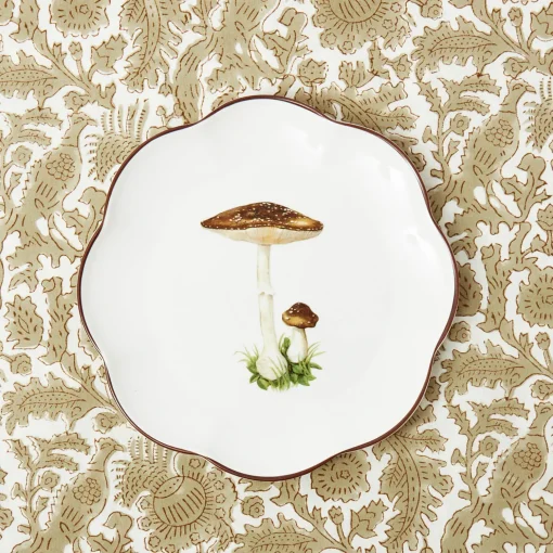 Mrs. Alice Scalloped Mushroom Starter Plates (Set of 4)< Starter Plates | Crockery Sets