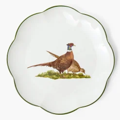 Mrs. Alice Scalloped Pheasant Dinner Plate< Dinner Plates