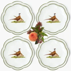 Mrs. Alice Scalloped Pheasant Dinner & Starter Plates (Set of 8)< Crockery Sets
